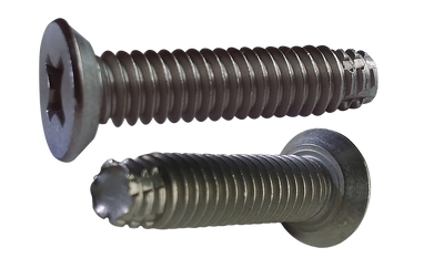 #12-24 x 1" Type F Thread Cutting Screws / Phillips / Flat Undercut Head / 410 Stainless Steel / Passivated