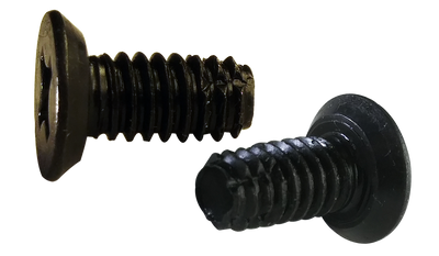 #10-24 x 1/2" Type F Thread Cutting Screws / Phillips / Flat Undercut Head / Low Carbon Steel / Black Oxide
