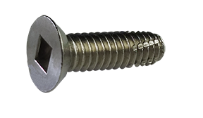 #10-24 x 3/4" Thread Cutting Screws Type F / Flat Undercut Square / Stainless Steel