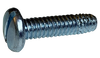 #8-32 x 3/8" Type F Thread Cutting Screws / Slotted / Pan Head / Steel / Zinc / ASME B18.6