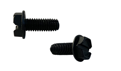 #10-24 x 3/4" Type F Thread Cutting Screws / Slotted / Hex Washer Head / Low Carbon Steel / Black Oxide