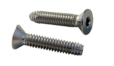 #10-24 x 1" Type F Thread Cutting Screws / Torx/Six-Lobe / Flat Head / 18-8 Stainless Steel / Passivated