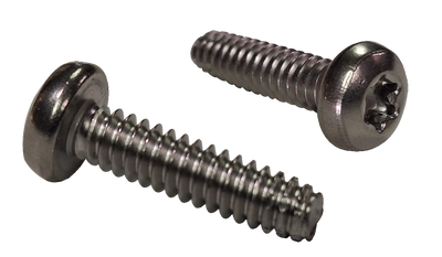 #10-24 x 1/2" Type F Thread Cutting Screws / Torx/Six-Lobe / Pan Head / 410 Stainless Steel / Passivated