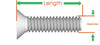 Flat Head Cap Screws / Socket Head / Steel / Zinc