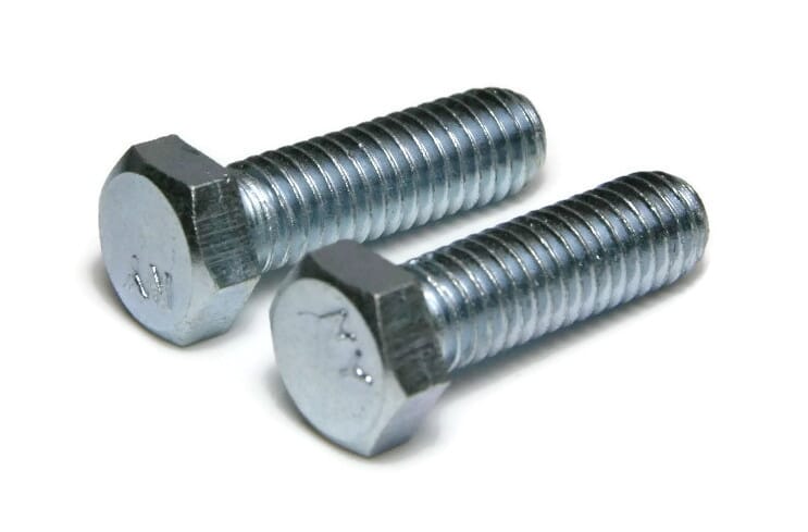 Hex Cap Screws / Steel / Grade 2 / Zinc