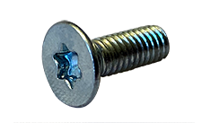 M2.#5-0.45 x 4 mm Machine Screws / Six-Lobe (Torx®) / Flat Head (90 Deg.) / Class 8.8 Steel / Zinc / ISO14581