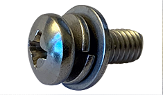 M4-0.7 x 45 mm SEMS Screws / Double Washer / Phillips / Pan Head / 18-8 Stainless Steel