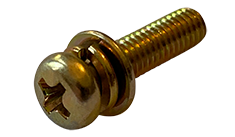 M5-0.8 x 20 mm SEMS Screws / Double Washer / Phillips / Pan Head / Steel / Zinc Yellow