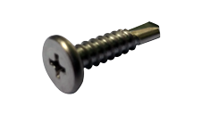 #10 x 5/8" Phillips Pancake Head Self-Drilling Screws, Full Thread / 410 Stainless Steel / Passivated