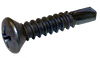 #10-16 x 1 1/2" Drill Point #3 Phillips Oval Head Self-Drilling Screws, Full Thread / Low Carbon Steel / Zinc / ASME B18.6.4