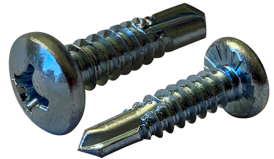 #10 x 5/8" Phillips Pan Head Serrated Self-Drilling Screws, Full Thread / Low Carbon Steel / Zinc