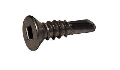 #10 x 5/8" Square Flat Head Self-Drilling Screws, Full Thread / Low Carbon Steel / Zinc Nickel