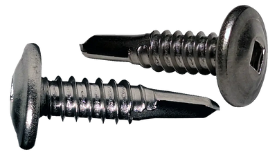 #10 x 1 1/2" Square Modified Truss Head Self-Drilling Screws, Full Thread / 18-8 Stainless Steel / Passivated