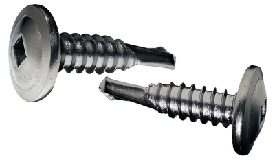 #10 x 1 1/2" Square Modified Truss Head Self-Drilling Screws, Full Thread / 410 Stainless Steel / Passivated