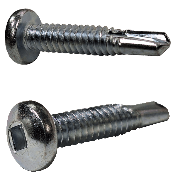 #10-24 x 5/8 Self-Drilling Screws / Square / Pan Head / Steel / Zinc