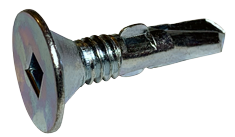 #12-24 x 2" Square Wafer Head Self-Drilling Screws / Low Carbon Steel / Zinc