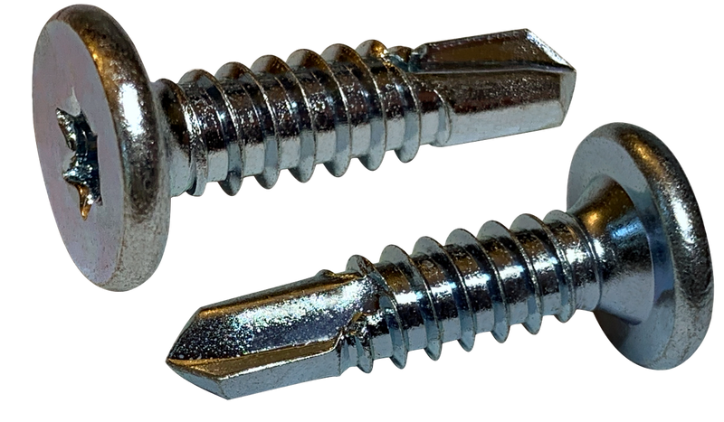 #10 x 1 1/2" Self-Drilling Screws / Six-Lobe (Torx®) / Pancake Head / Steel / Zinc