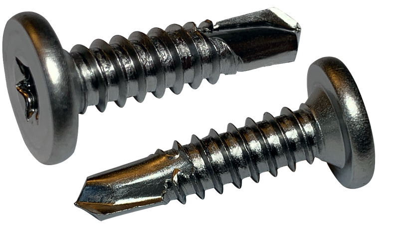 #10 x 1 1/2" Self-Drilling Screws / Six-Lobe (Torx®) / Pancake Head / 410 Stainless Steel