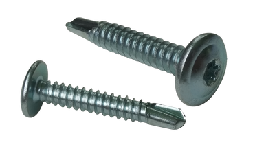 #10 x 1 1/2" Torx Modified Truss Head Self-Drilling Screws, Full Thread / Low Carbon Steel / Zinc