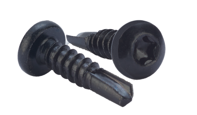 #10 x 5/8" Torx Pan Head Self-Drilling Screws, Full Thread / Low Carbon Steel / Zinc Black
