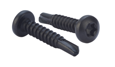 #10 x 5/8" Torx Pan Head Self-Drilling Screws, Full Thread / Low Carbon Steel / Black Oxide