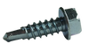 #10-16 x 3/4" Drill Point #1 Phillips/Hex Washer Hex Washer Head Self-Drilling Screws / Low Carbon Steel / Plain / ASME B18.6.4