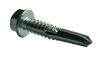 #12-24 x 1 1/4" Drill Point #5 Phillips/Hex Washer Hex Washer Head Self-Drilling Screws / Low Carbon Steel / Plain / ASME B18.6.4