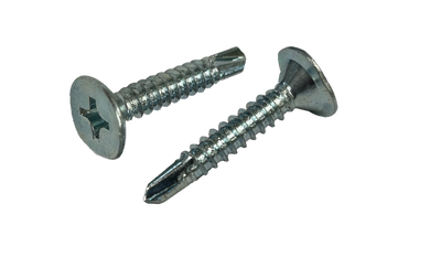 #10 x 1 1/2" Phillips Wafer Head Self-Drilling Screws, Full Thread / Low Carbon Steel / Zinc