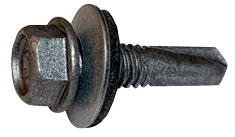 #12-24 x 7/8" Drill Point #4 Hex Washer Head Self-Drilling Screws / Low Carbon Steel