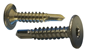 #10 x 1 1/2" Torx Wafer Head Self-Drilling Screws, Full Thread / 18-8 Stainless Steel / Passivated
