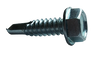 #12-14 x 1 1/2" Drill Point #2 Phillips/Hex Washer Hex Washer Head Self-Drilling Screws / Low Carbon Steel / Plain / ASME B18.6.4