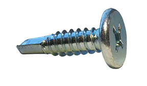 #10 x 1 1/2" Combo (Phillips/Square) Pancake Head Self-Drilling Screws, Full Thread / Low Carbon Steel / Zinc