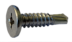 #10 x 5/8" Combo (Phillips/Square) Pancake Head Self-Drilling Screws, Full Thread / 18-8 Stainless Steel / Passivated