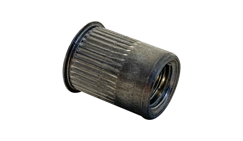 #8-32 (Max Grip .080) Small Flange Ribbed Blind Threaded Insert / Aluminum