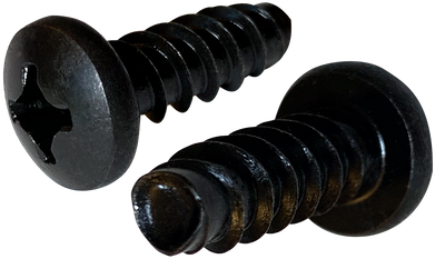 #2 x 1/2" Thread Forming Screws for Plastics (48-2) / Phillips / Pan Head / Low Carbon Steel / Black Zinc / Zinc Black