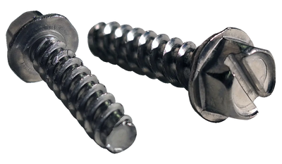 1/4" x 3/4" Thread Forming Screws for Plastics (48-2) / Slotted / Hex Washer Head / 18-8 Stainless Steel / Passivated