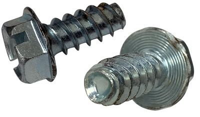 5/16" x 1 1/4" Thread Forming Screws for Plastics (48-2) / Slotted / Hex Washer Head / Low Carbon Steel / Zinc