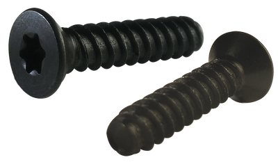 #2 x 1/2" Thread Forming Screws for Plastics (48-2) / Torx/Six-Lobe / Flat Head / 18-8 Stainless Steel / Black Oxide