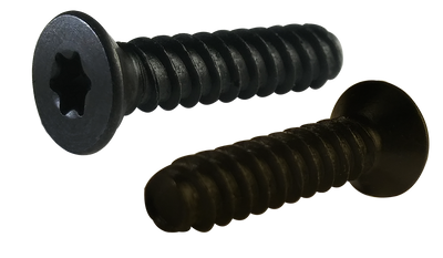 #10 x 5/8" Thread Forming Screws for Plastics (48-2) / Torx/Six-Lobe / Flat Head / Low Carbon Steel / Black Oxide