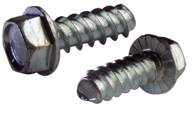 1/4" x 5/8" Thread Forming Screws for Plastics (48-2) / Unslotted / Hex Washer Head / Low Carbon Steel / Zinc / Serrated