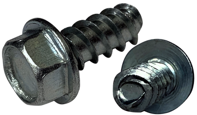 #10 x 3/8" Thread Forming Screws for Plastics (48-2) / Unslotted / Hex Washer Head / Low Carbon Steel / Zinc / Made in USA