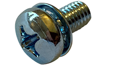 M3-0.5 x 5 mm SEMS Screws / Internal Tooth Washer / Phillips / Pan Head / Steel / Zinc