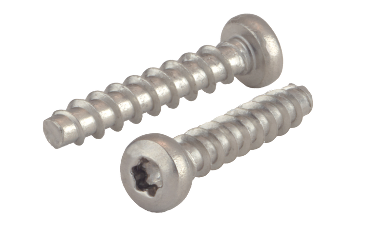M2.#5-1.4 x 6 mm Thread Forming Screws for Plastics 45 / Six-Lobe (Torx®) / Pan Head / 18-8 Stainless Steel (A2)