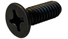 M4-0.7 x 6 mm Machine Screws / Phillips / Flat Head / 18-8 Stainless Steel / Black Oxide / DIN965