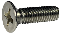 M5-0.8 x 10 mm Machine Screws / Phillips / Flat Head / 316 Stainless Steel (A4) / DIN 965