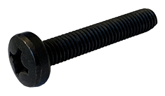 M6-1.0 x 35 mm Machine Screws / Phillips / Pan Head / 18-8 Stainless Steel / Black Oxide / DIN7985A