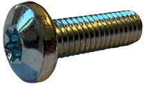 M5-0.8 x 25 mm Machine Screws / Six-Lobe (Torx®) / Pan Head / Steel / Zinc / DIN7985