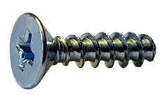 M2.2-.98 x 16 mm Type PT Style Thread Forming Screws / Phillips / Flat Head / Steel / Zinc