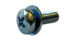 M4-0.7 x 10 mm SEMS Screws / Flat Washer / Phillips / Pan Head / Steel / Zinc