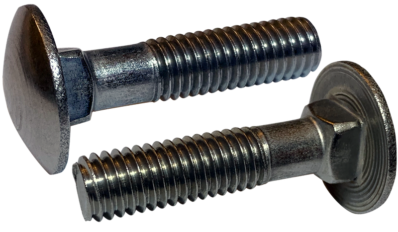 M8-1.25 x 35 mm Carriage Bolts / Partial Thread / 316 Stainless Steel (A4) / DIN603